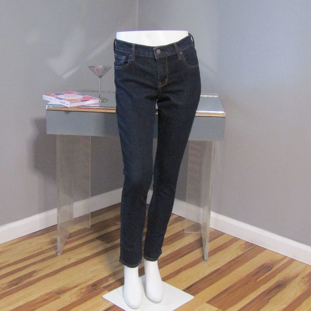 Old Navy Original Mid Rise Dark Wash Jeans 2 Short